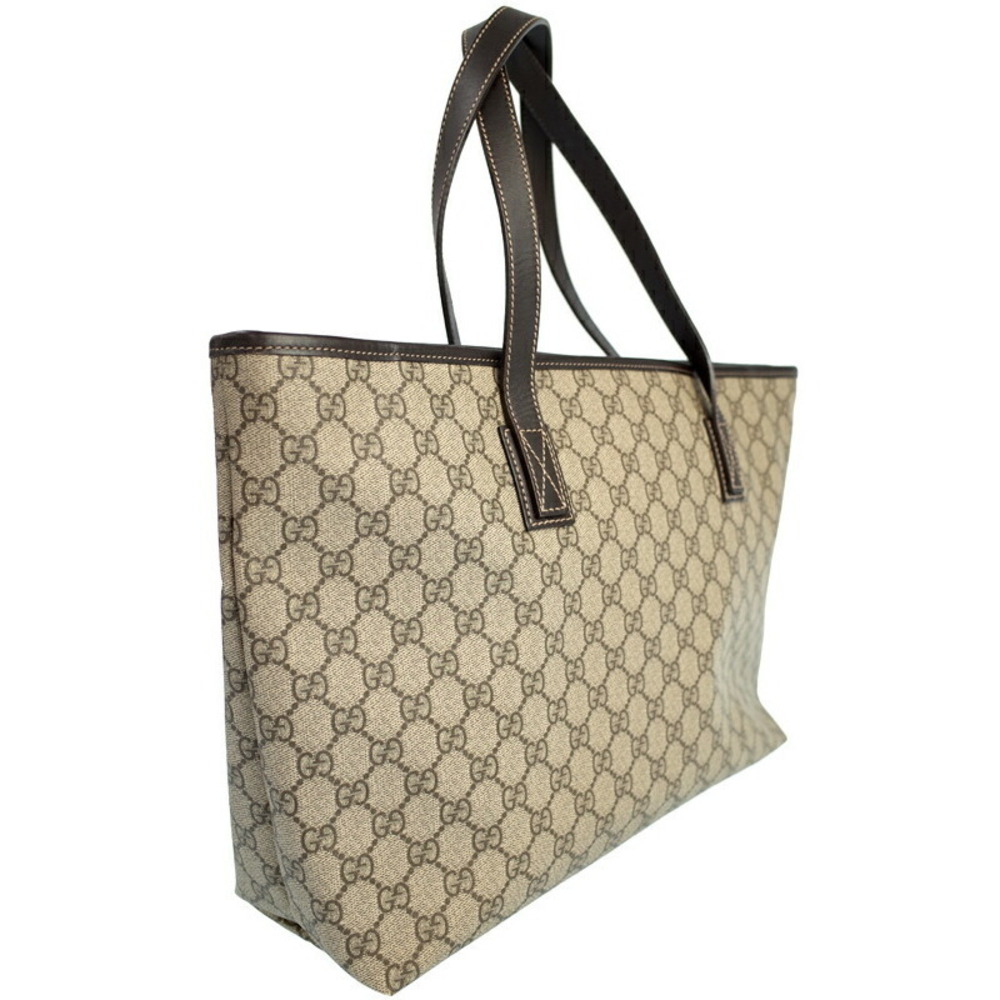 Gucci coated Supreme GG canvas monogram GG leather Bag brown Tote